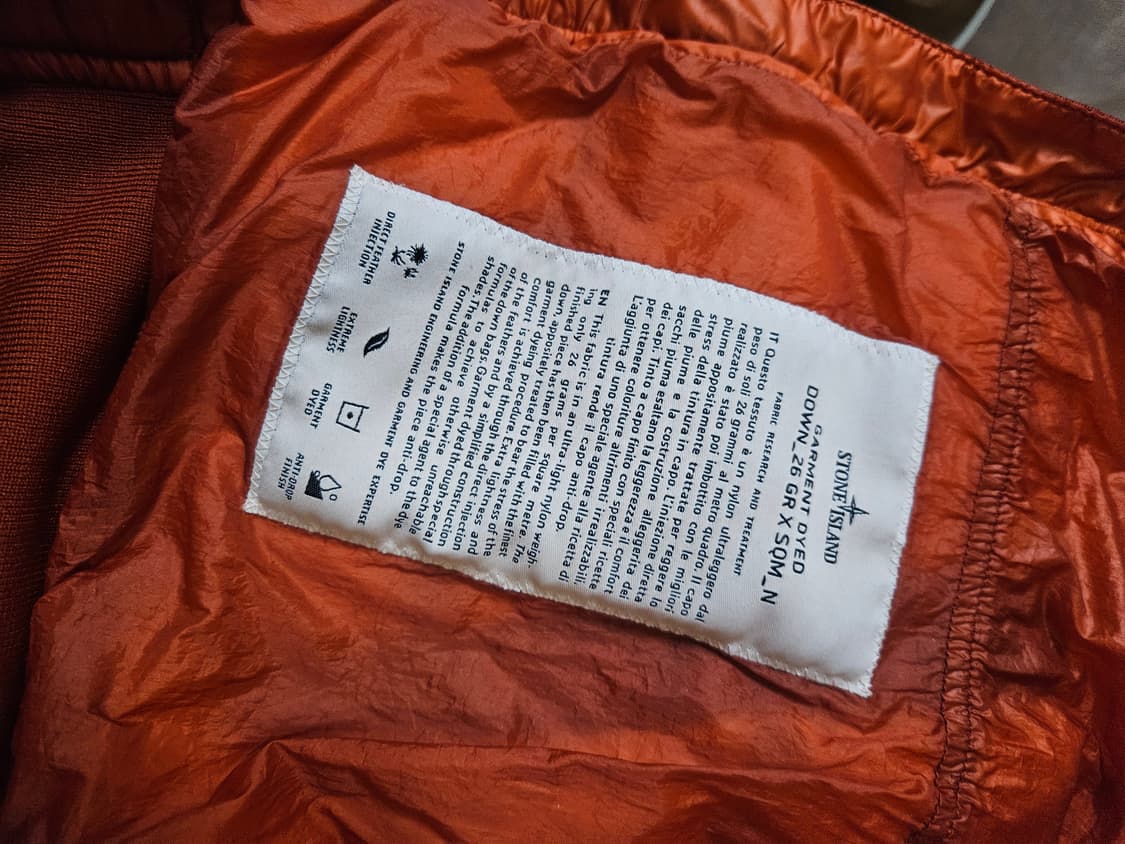 정품 새상품) 스톤아일랜드 가먼트다이 다운 패딩 M사이즈 상품이미지4