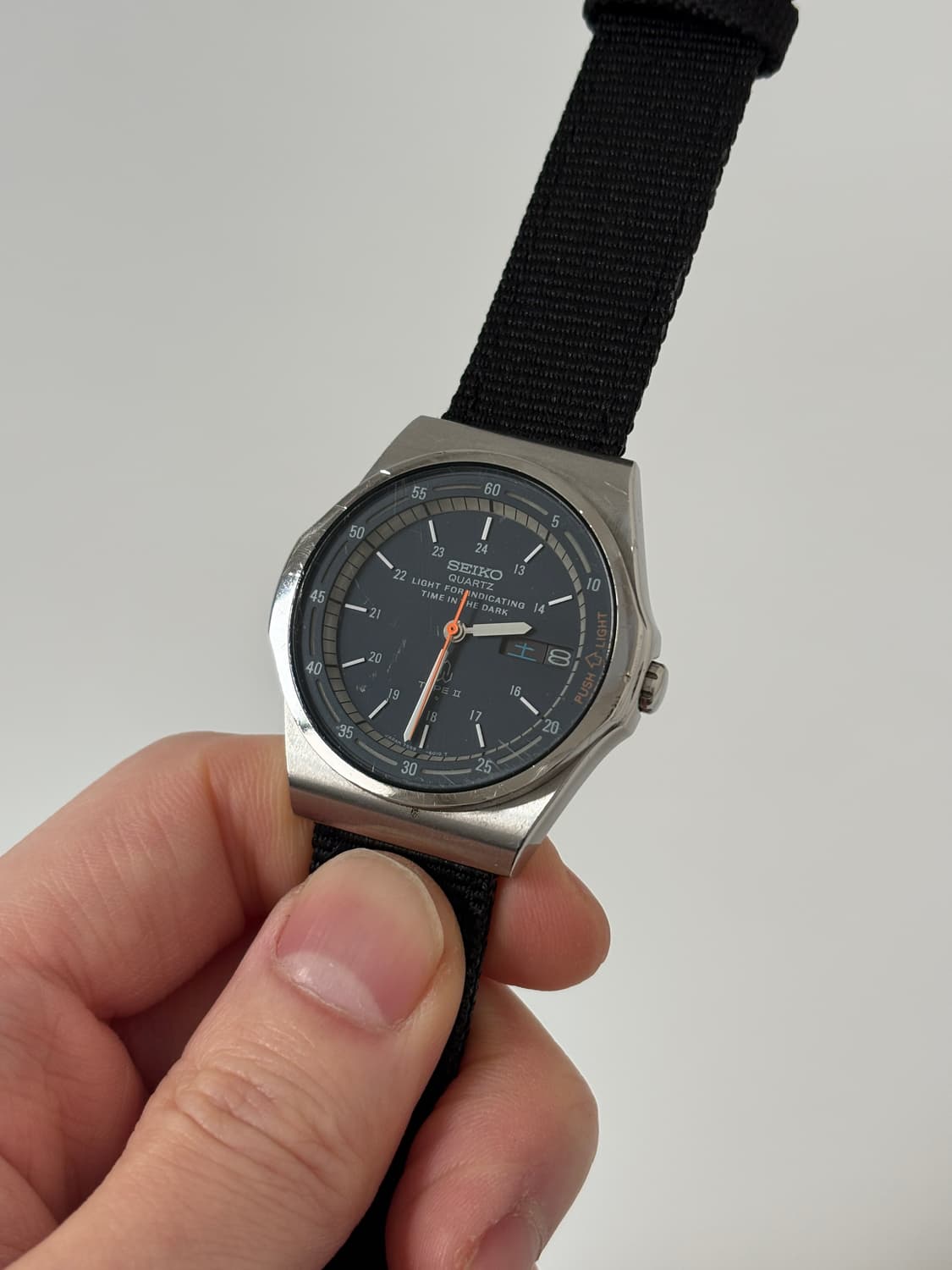 세이코 빈티지 시계 1980년대 Type2 블랙 다이얼 실버 쿼츠 상품이미지3