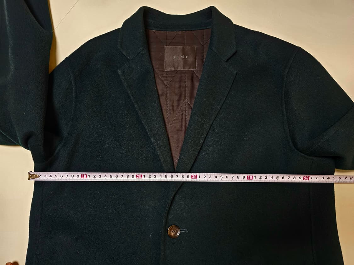 타임옴므 다크그린 캐시미어 코트 상품이미지2