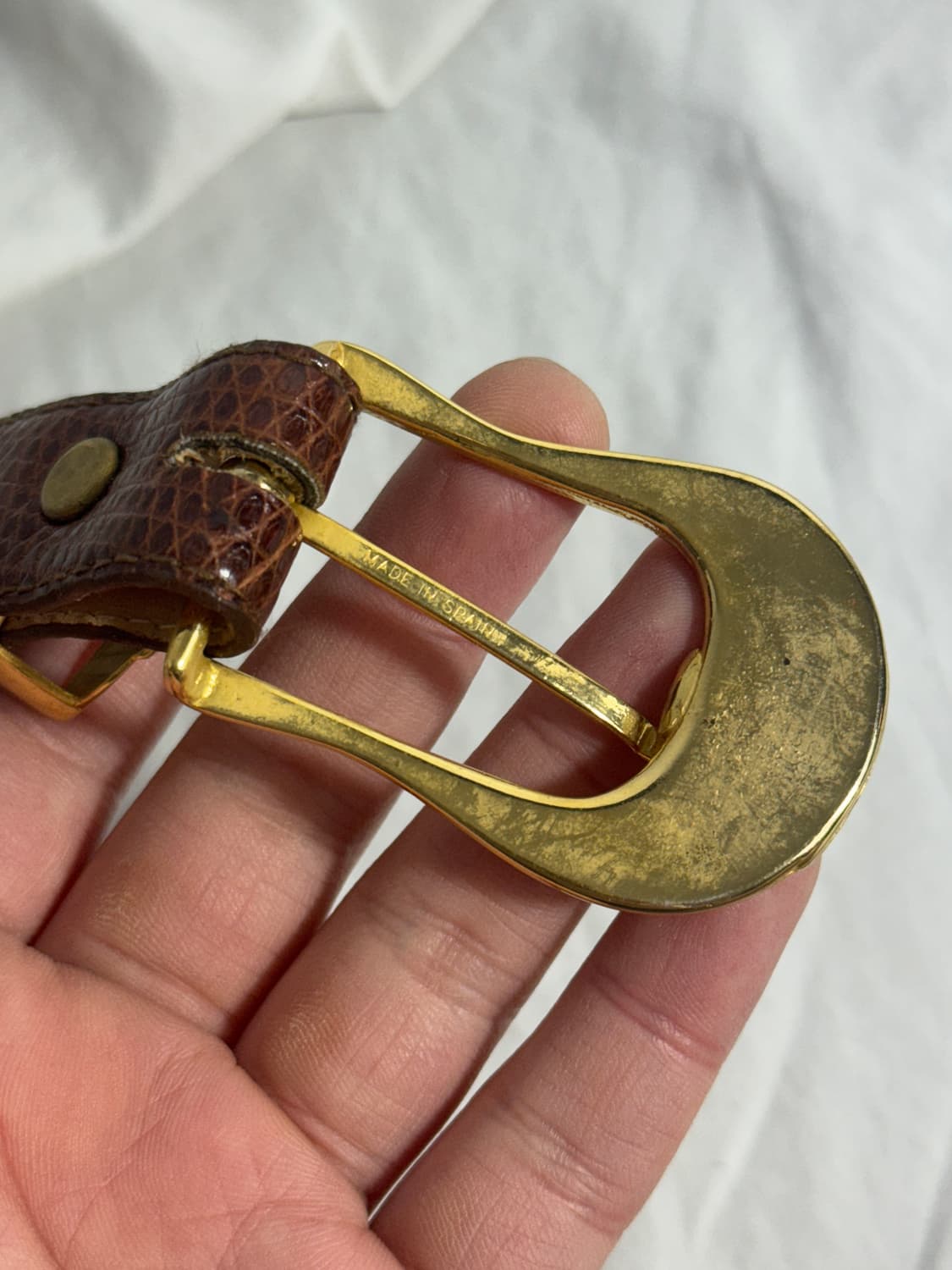 usa 크로커다일 레더 웨스턴 벨트 상품이미지5