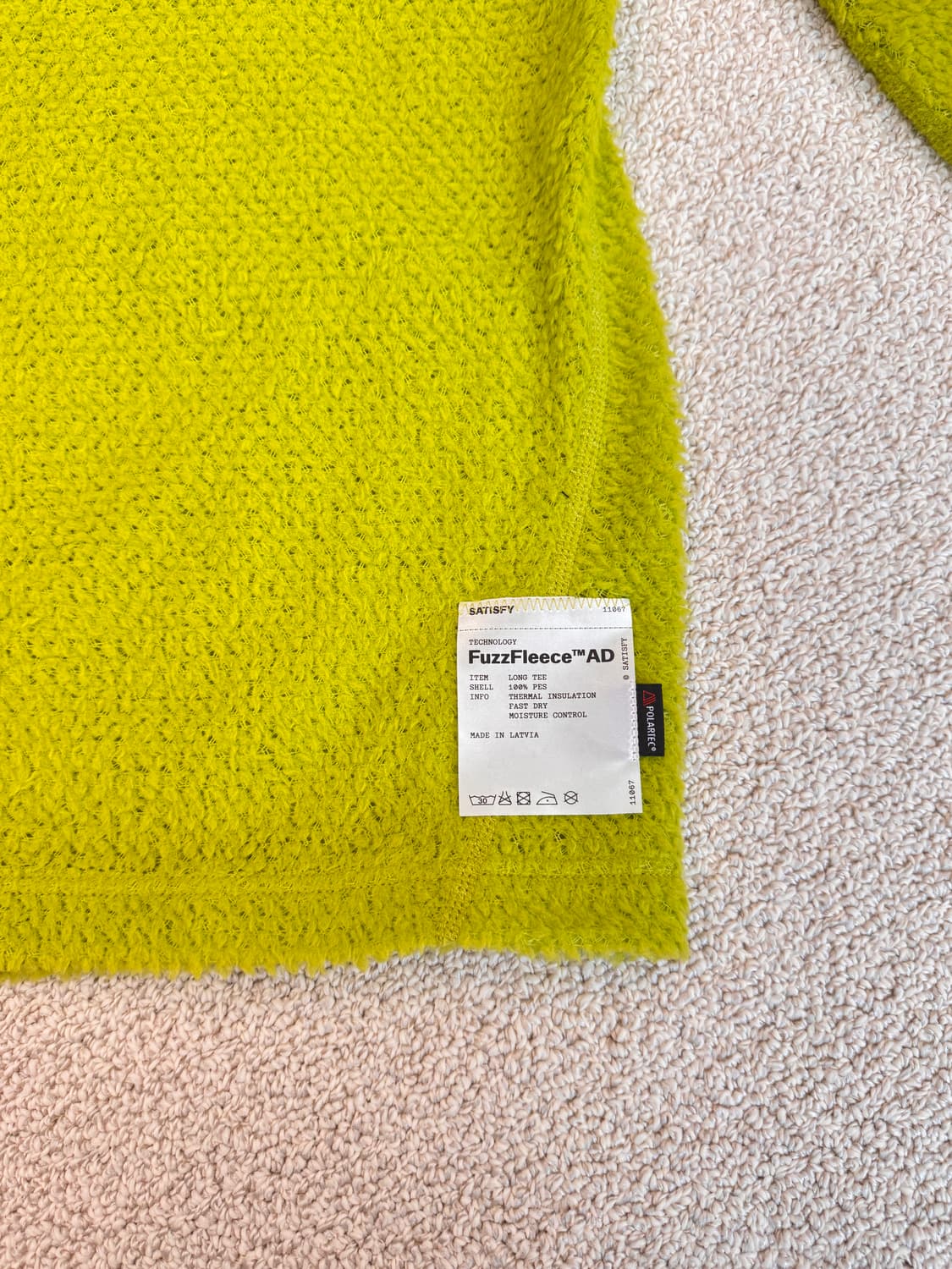 Satisfy 퍼즈 플리스 롱 티셔츠 그린 XL 상품이미지8