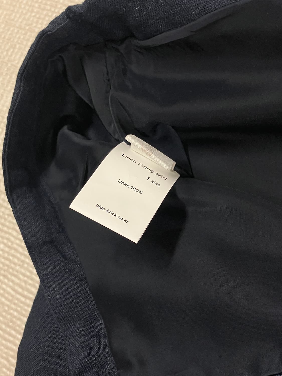 블루브릭 Linen string skirt (navy) S 상품이미지4