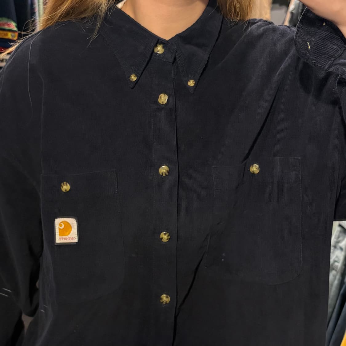 [IM]Carhartt 칼하트 코듀로이 긴팔 셔츠 딥네이비 상품이미지2