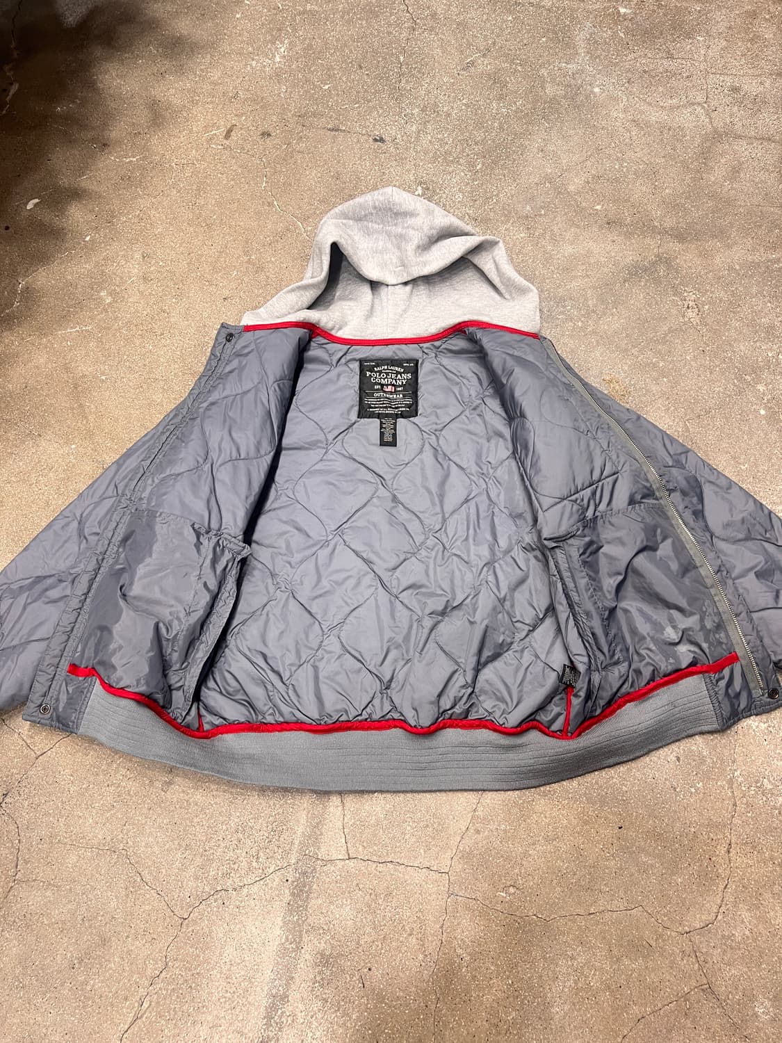 폴로 진스 퀼팅 후드 집업 상품이미지5