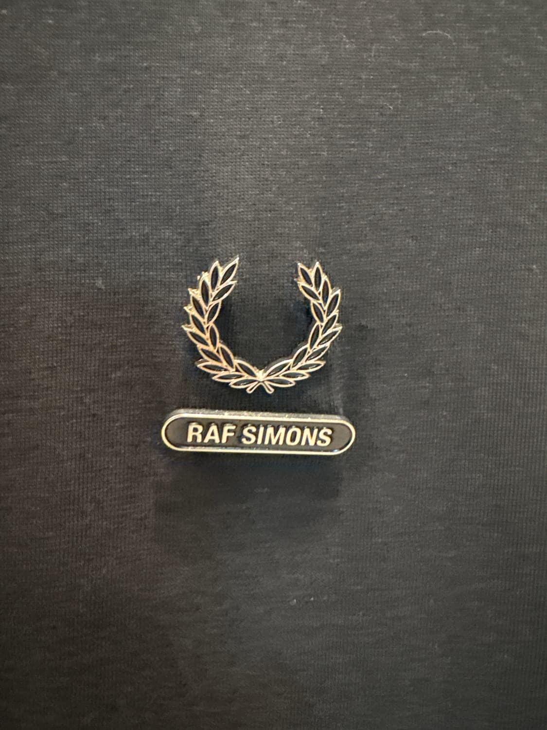 라프시몬스/프레드페리 블랙 상의 M 상품이미지2