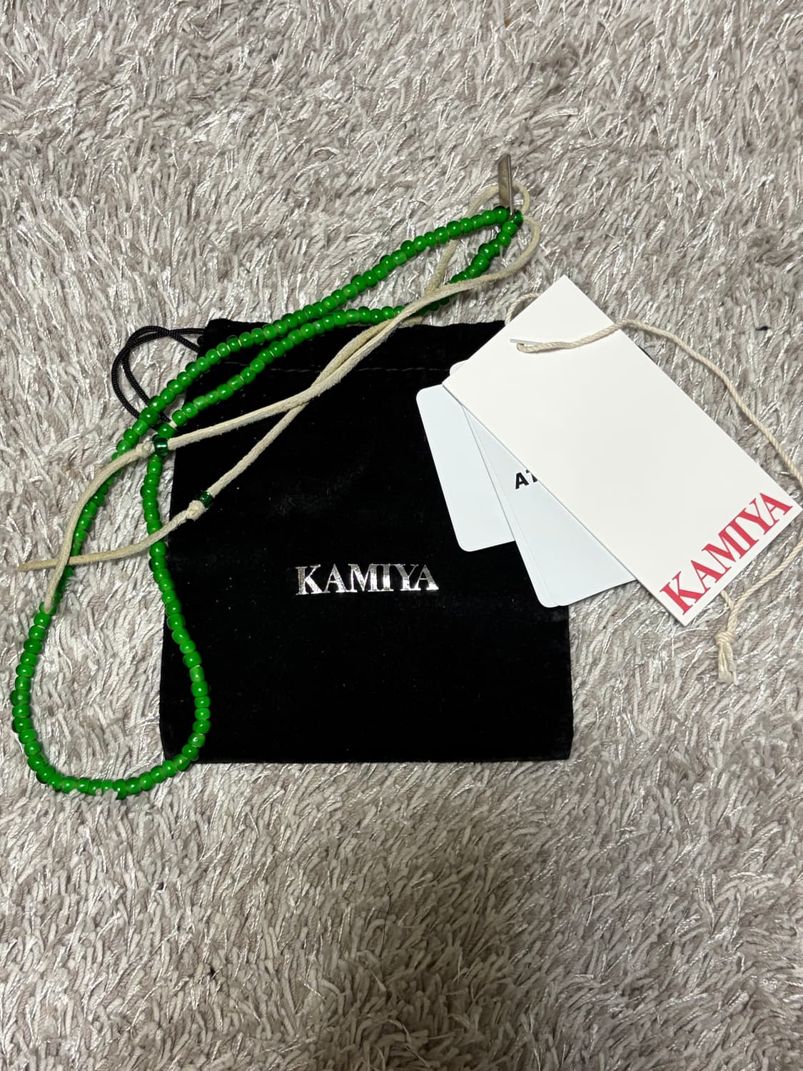 카미야 비즈 목걸이 그린 상품이미지1