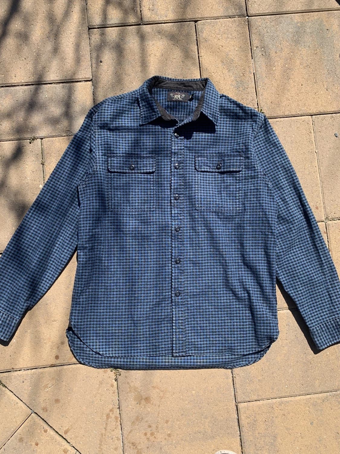 RRL 더블알엘 인디고 블루 체크 워크셔츠 상품이미지1