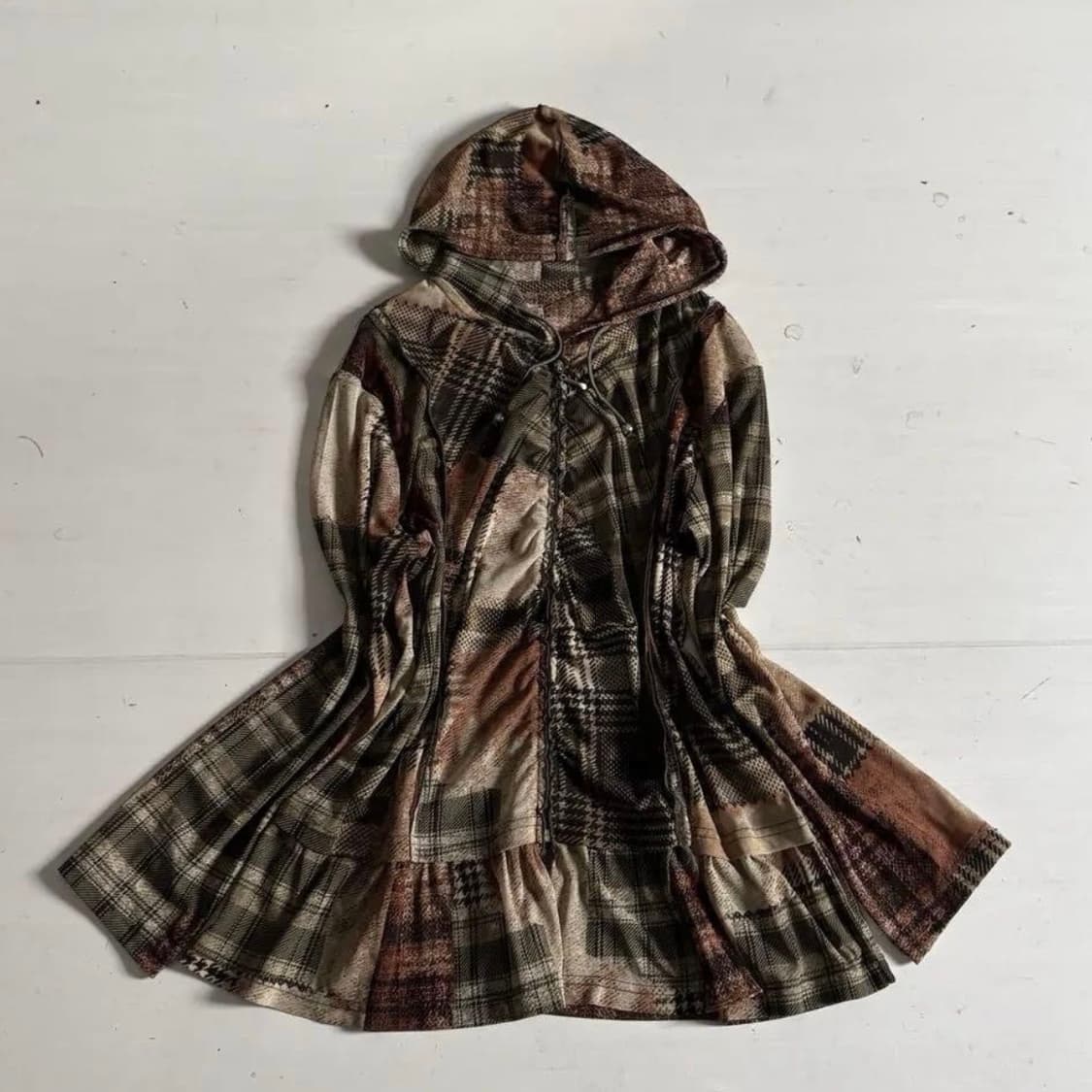 00's Japanese vintage 프릴 지퍼 페어리 그런지 모리걸 상품이미지1