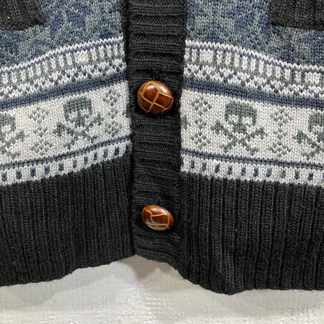 펑크 스컬 니트 가디건 상품이미지6