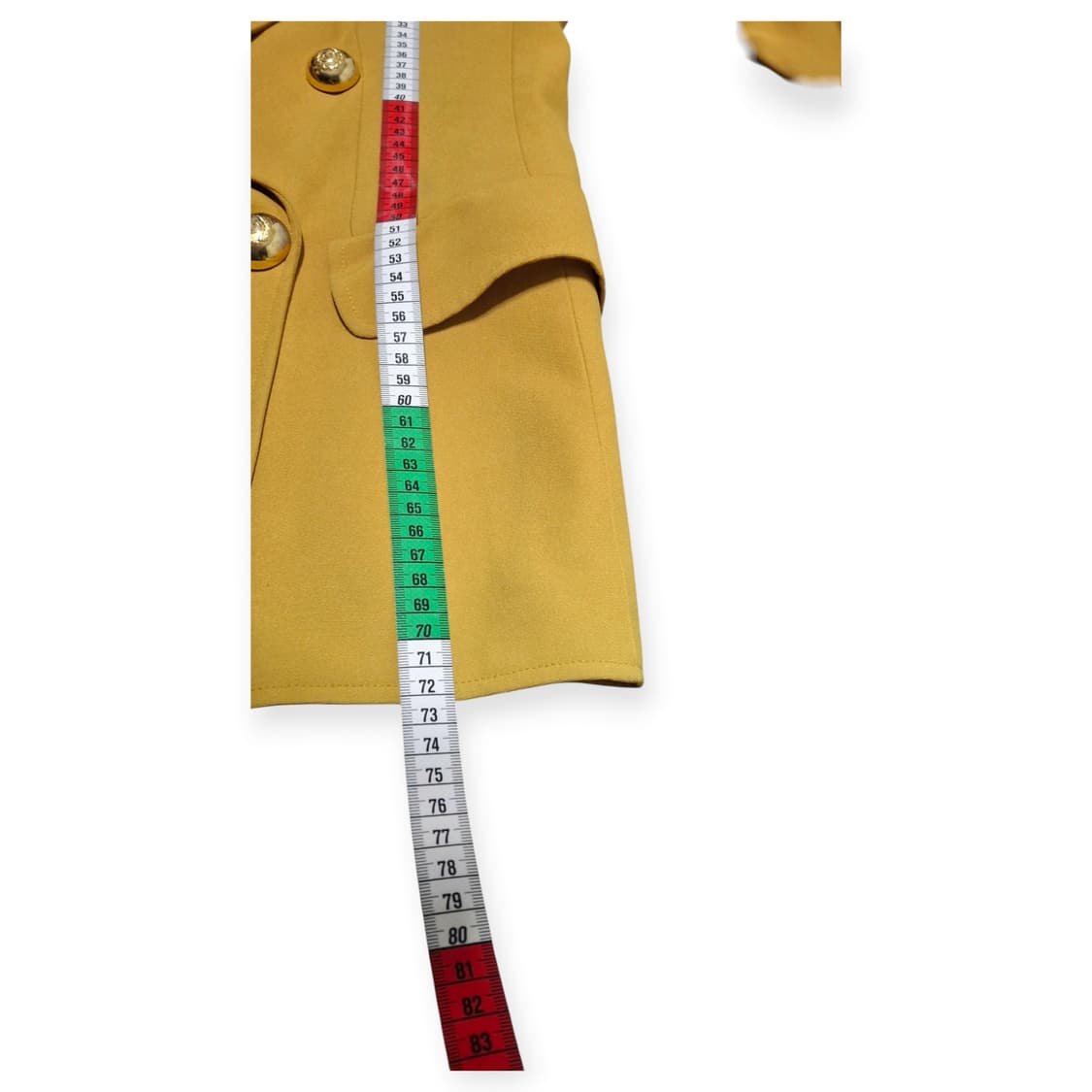 66,L)발렌티노 Miss V 더블 브레스티드 블레이저 머스타드 옐로우 상품이미지9