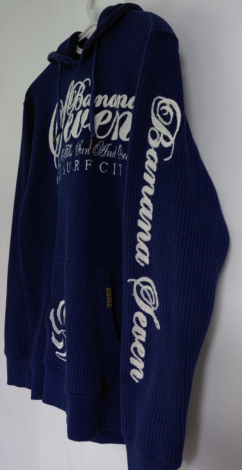 [L] Banana Seven 빅로고 와플 후드티 - 네이비 상품이미지5