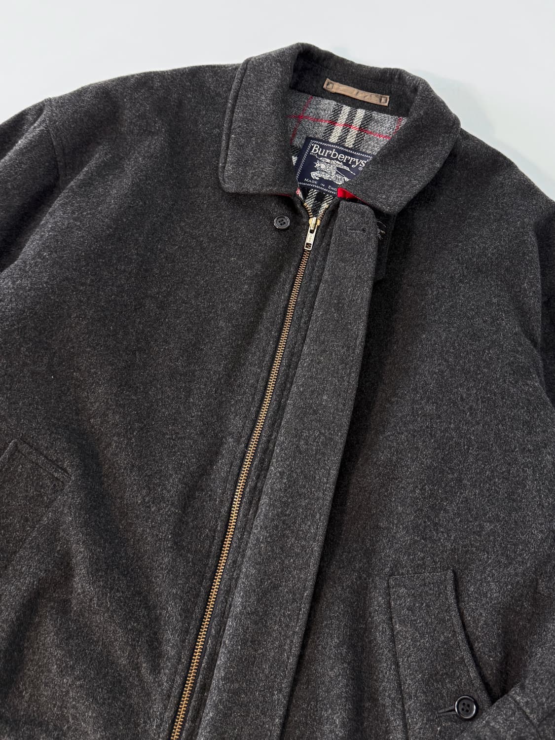 버버리 90‘s 오버핏 모직 블루종 자켓  상품이미지6