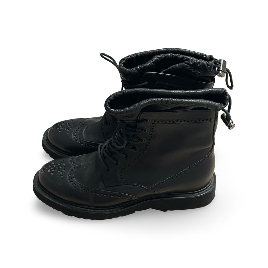 프라다 브로그 레더 하이탑 부츠 상품이미지1