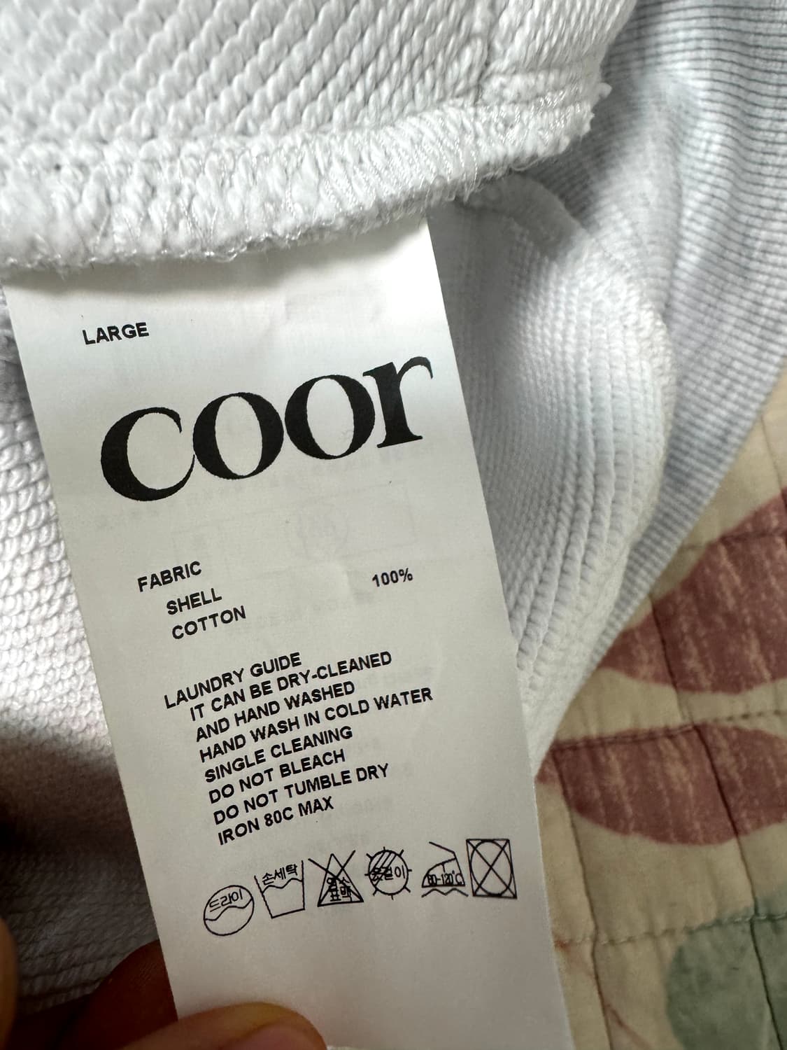 COOR 에센셜 후드 스웻셔츠 멜란지 그레이 L 거의새상품 상품이미지4