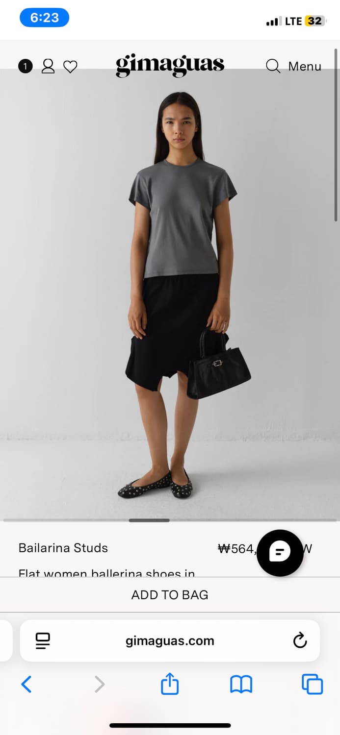 [37]기마구아스 발레리나 스터드 플랫슈즈  상품이미지2