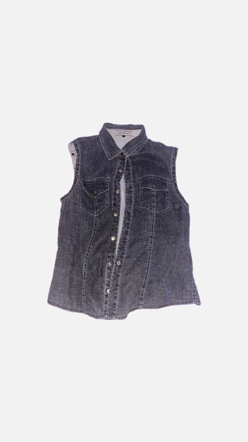 vintage denim incision vest 상품이미지1