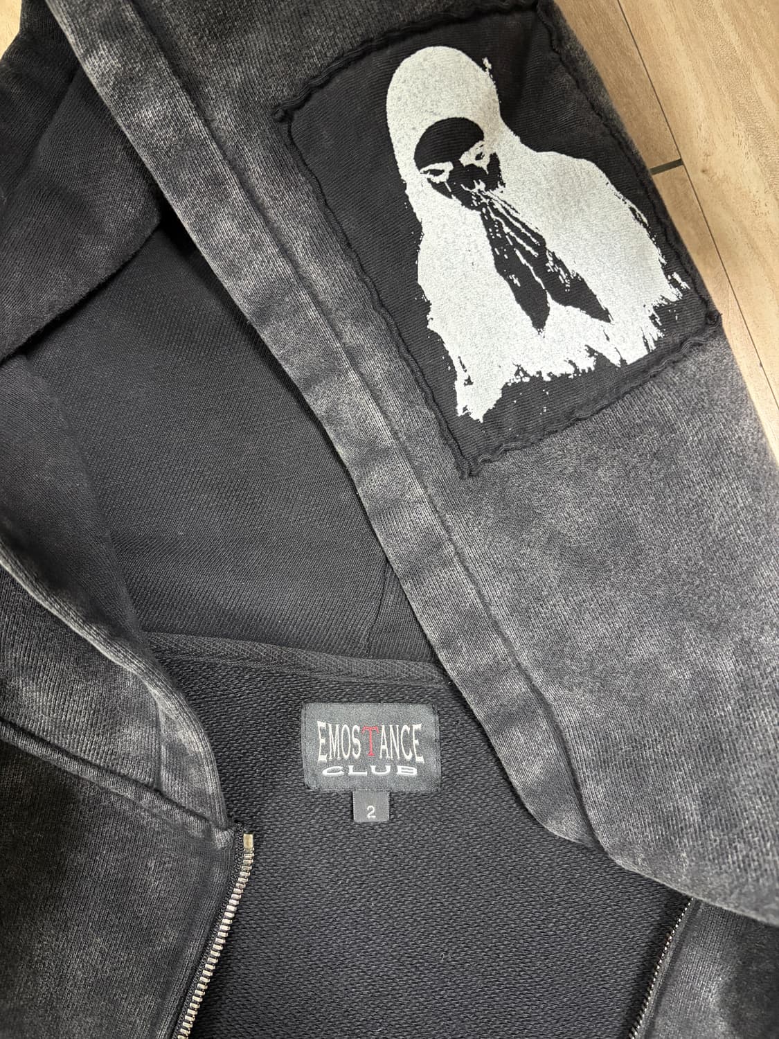 에모스탠스 워시드 패치 집 후드 2사이즈 상품이미지2