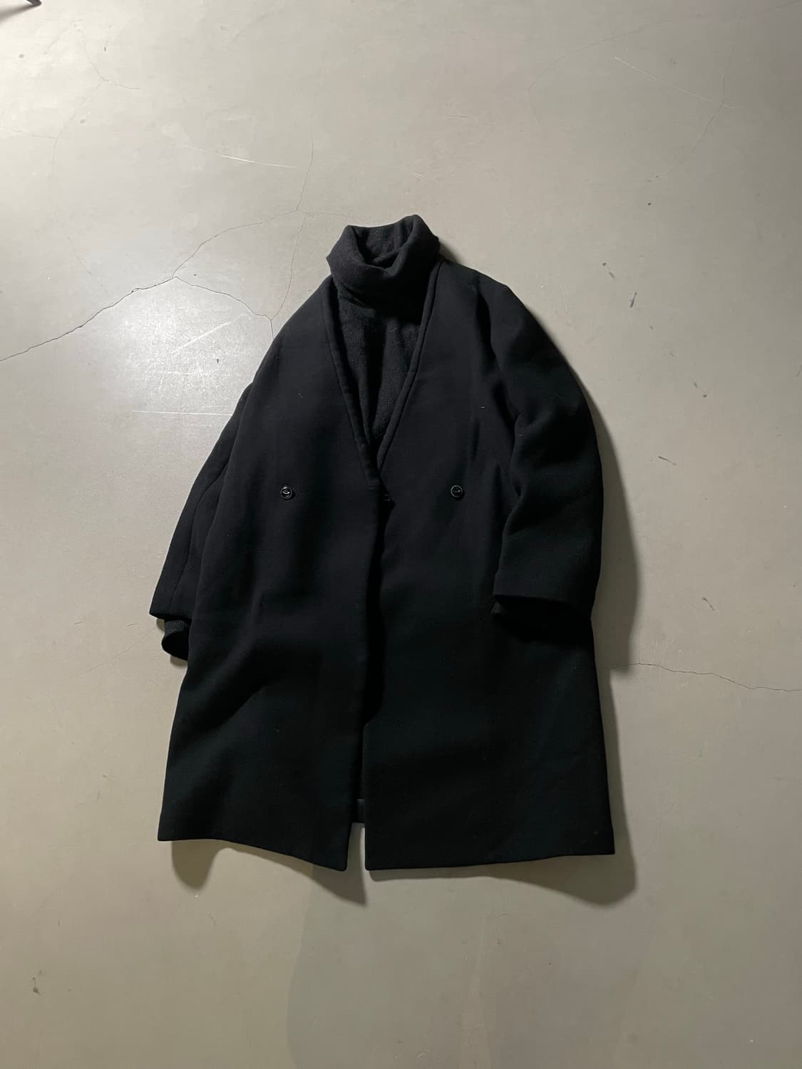코모노리 리프로덕츠 Wool Double Over Coat 상품이미지1