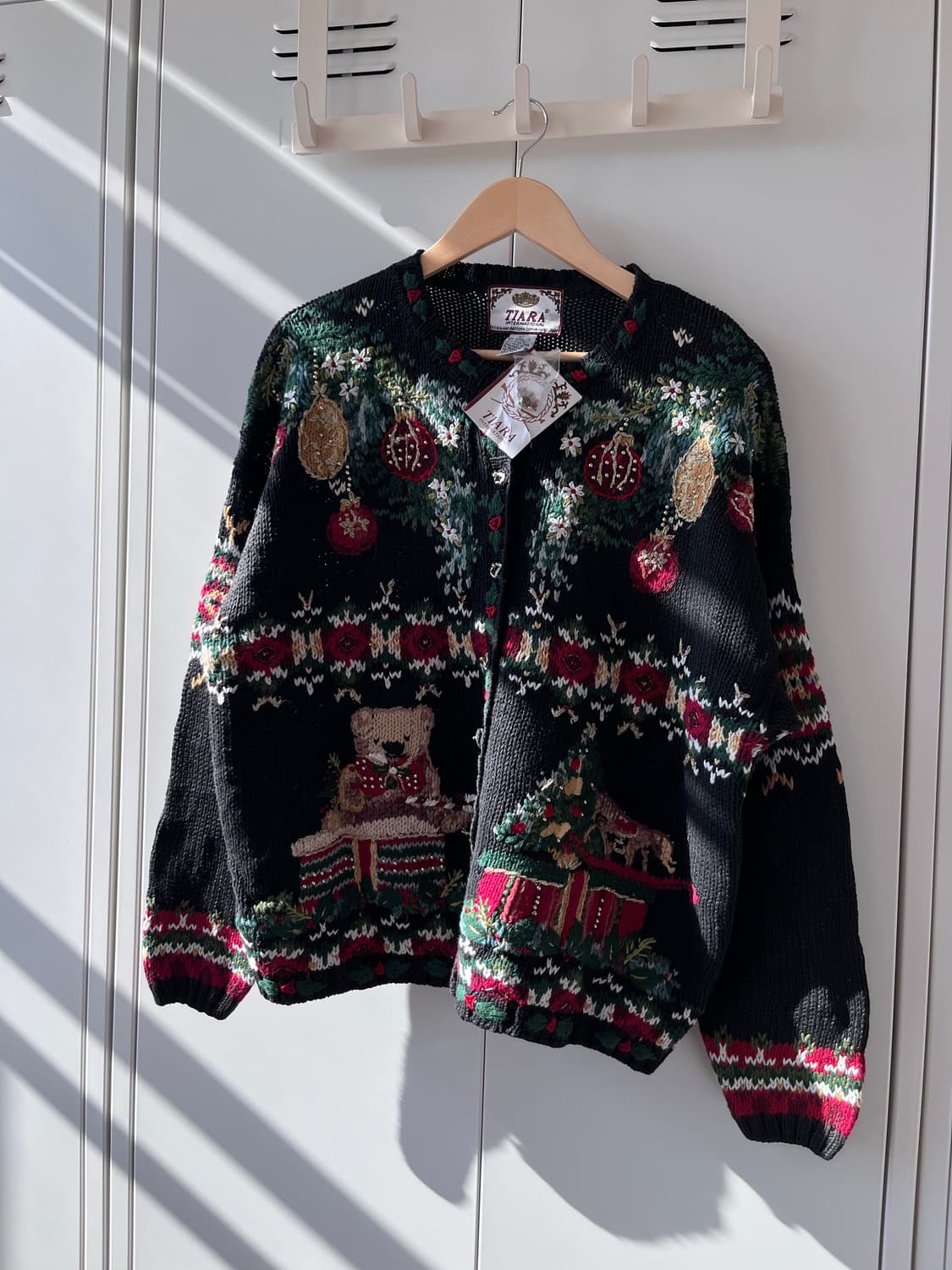 Tiara 티아라 크리스마스 곰인형 니트 가디건 (새상품) 상품이미지5