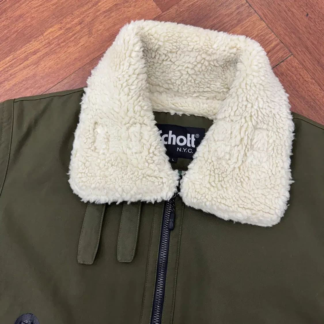 L 재팬 쇼트 B-3 양털 덱 패딩 자캣 상품이미지4