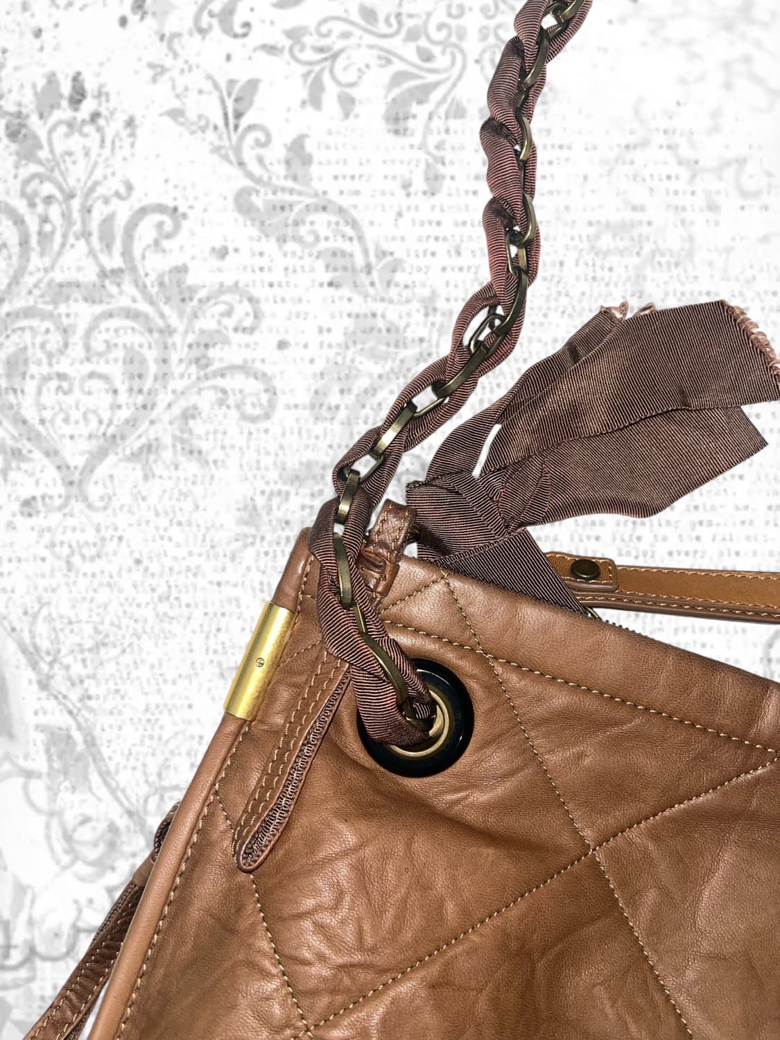 'LANVAN' brown chian sholder bag 상품이미지2