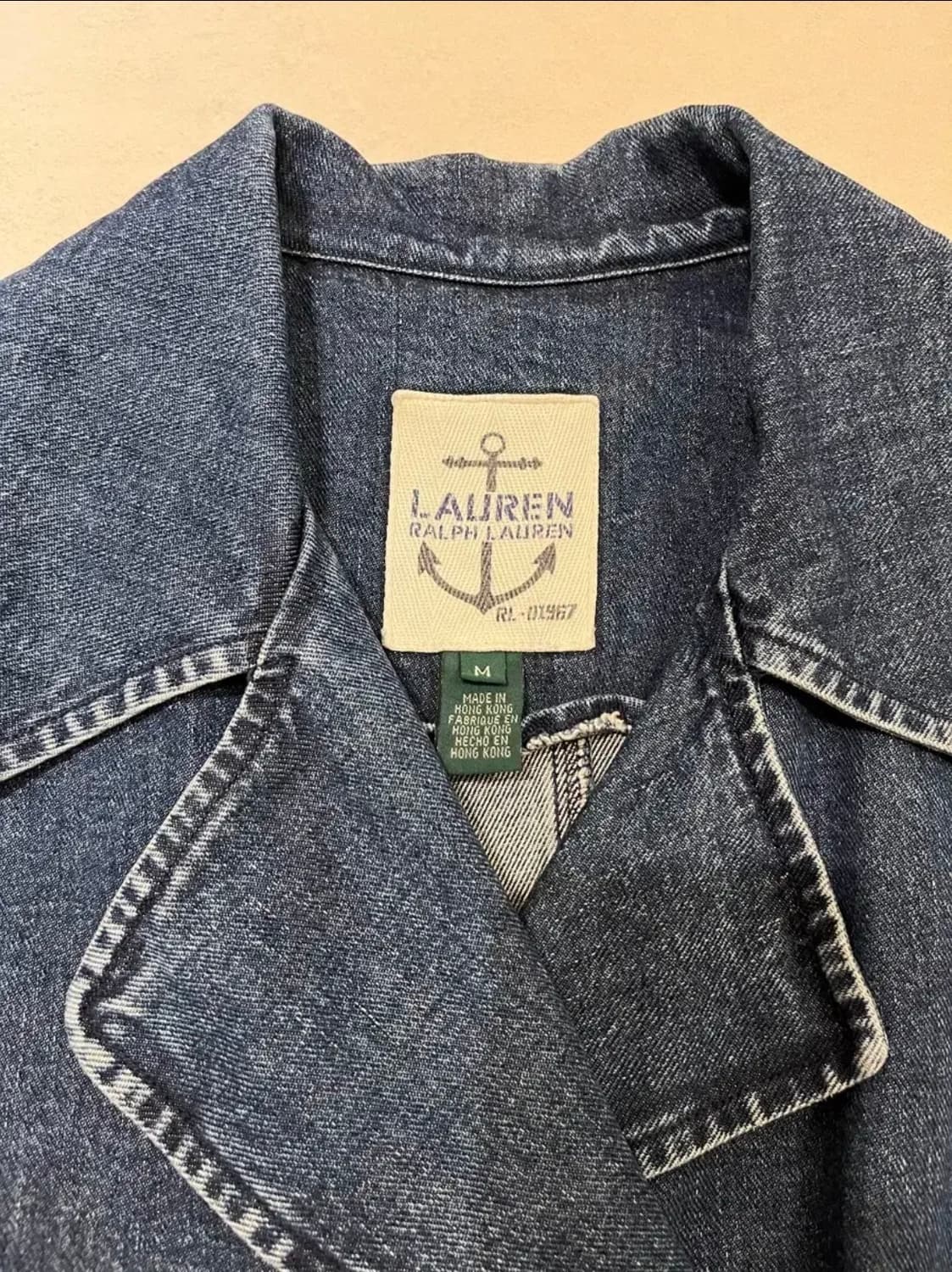 로렌 랄프로렌 데님 피코트 90s 상품이미지2