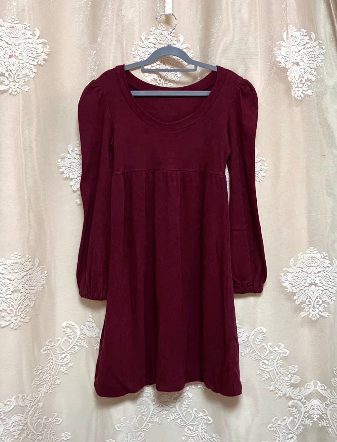 와인 벌룬 미니 원피스 상품이미지1