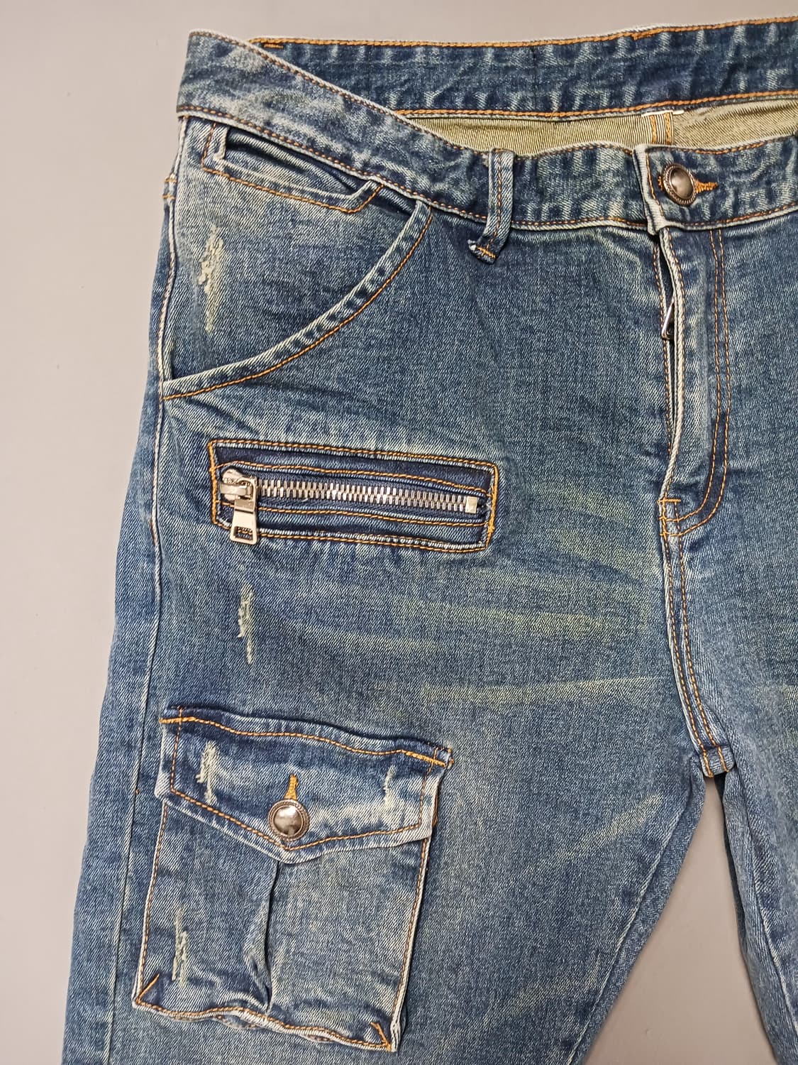 [34] 발망 워싱 포켓 디테일 데님 팬츠 청바지 상품이미지2