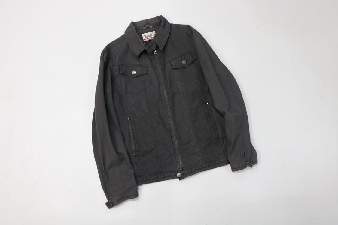 Time Flies 타임플라이즈 빈티지 코튼 린넨 워크 자켓 (LL) 상품이미지2