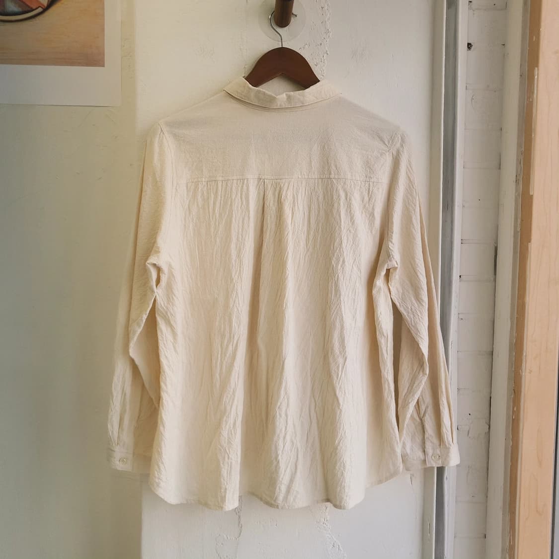 Self service 둥근카라 링클 면셔츠 상품이미지6