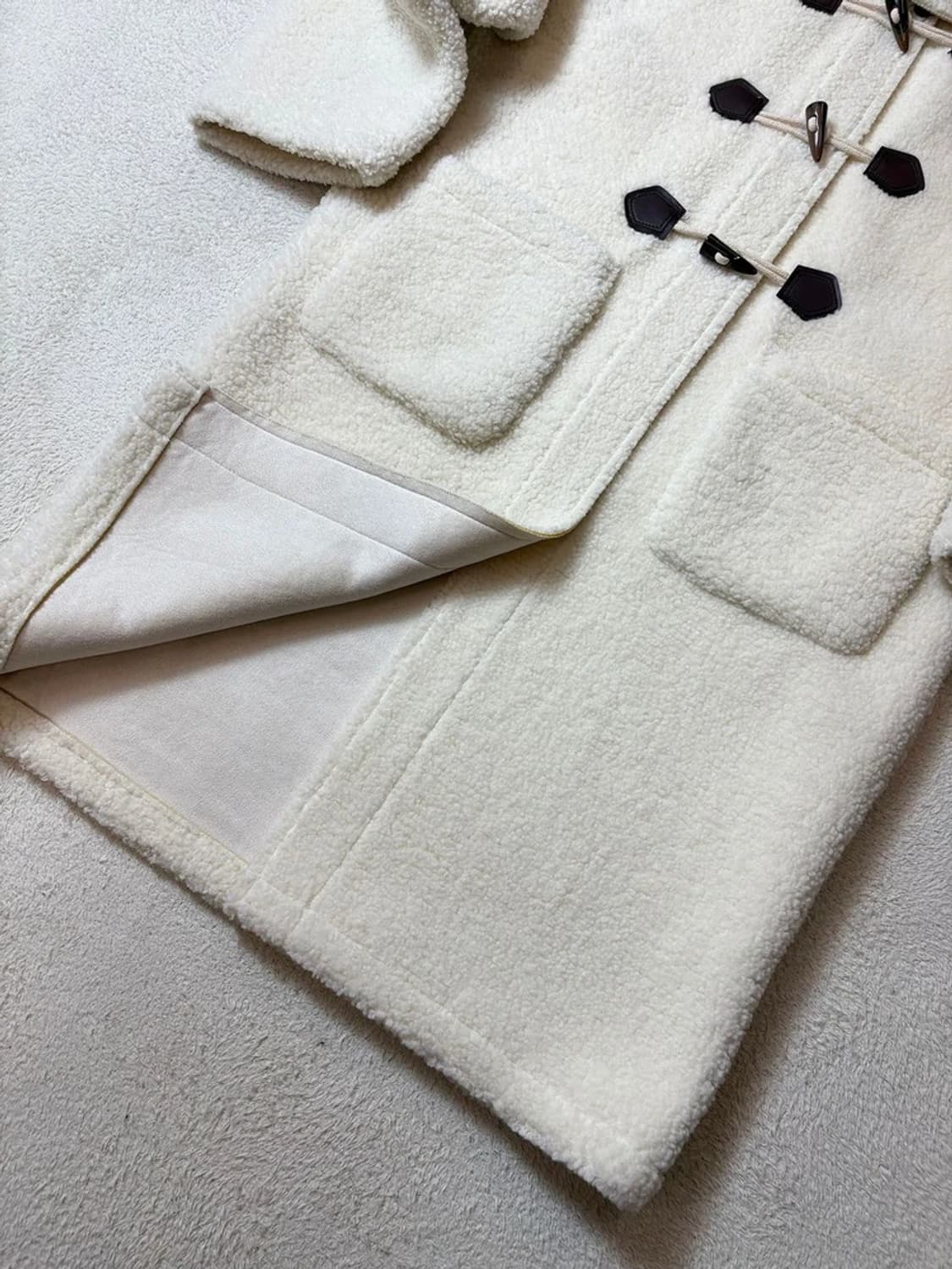 Selectede AIYC 부클 더플 후디 코트 PN6830 상품이미지6