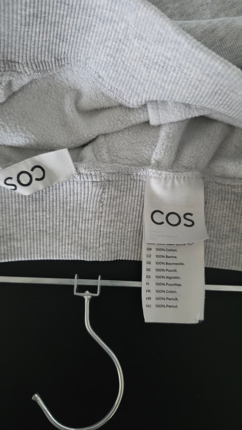 COS 회색 코튼 와이드 트레이닝 배기팬츠 상품이미지2