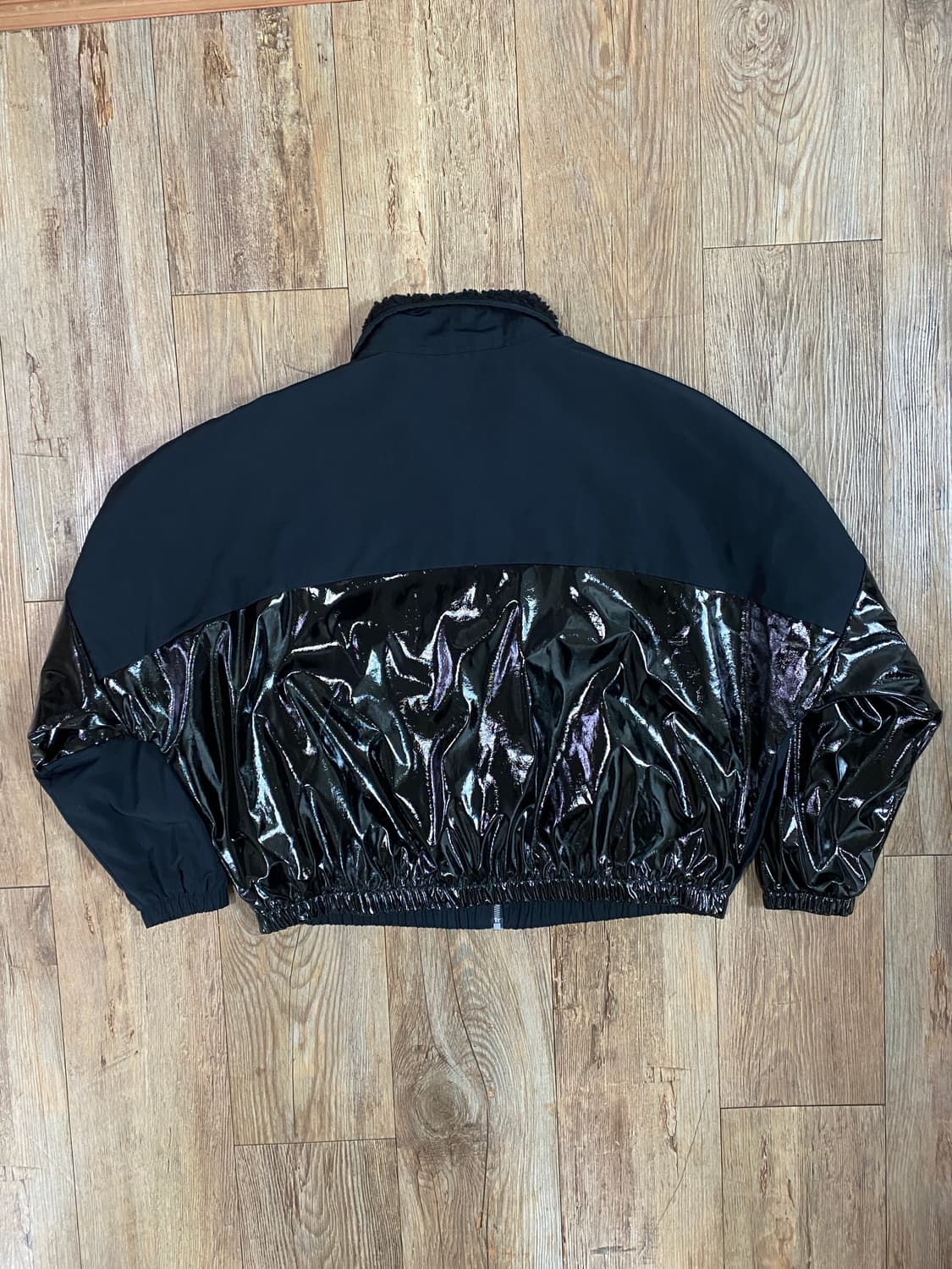 나이키 우먼스 아이콘 블랙 크롭 저지 자켓 M 상품이미지5