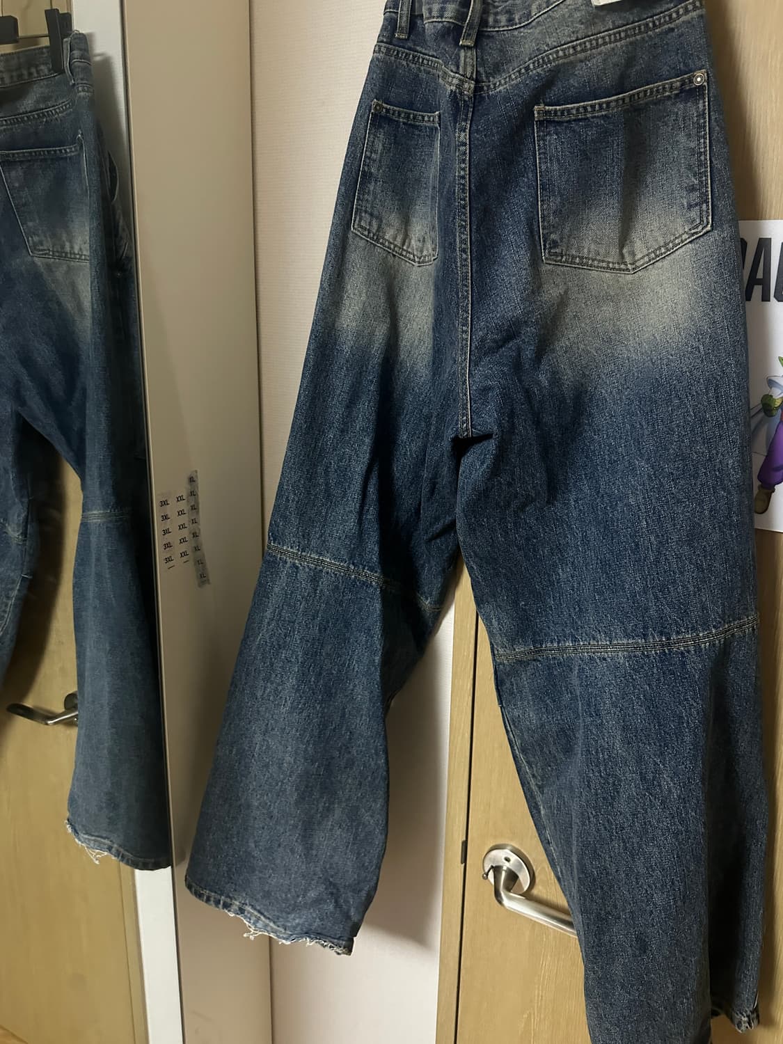 Dnsr 파라슈트 워싱 와이드 데님팬츠 xl 상품이미지2