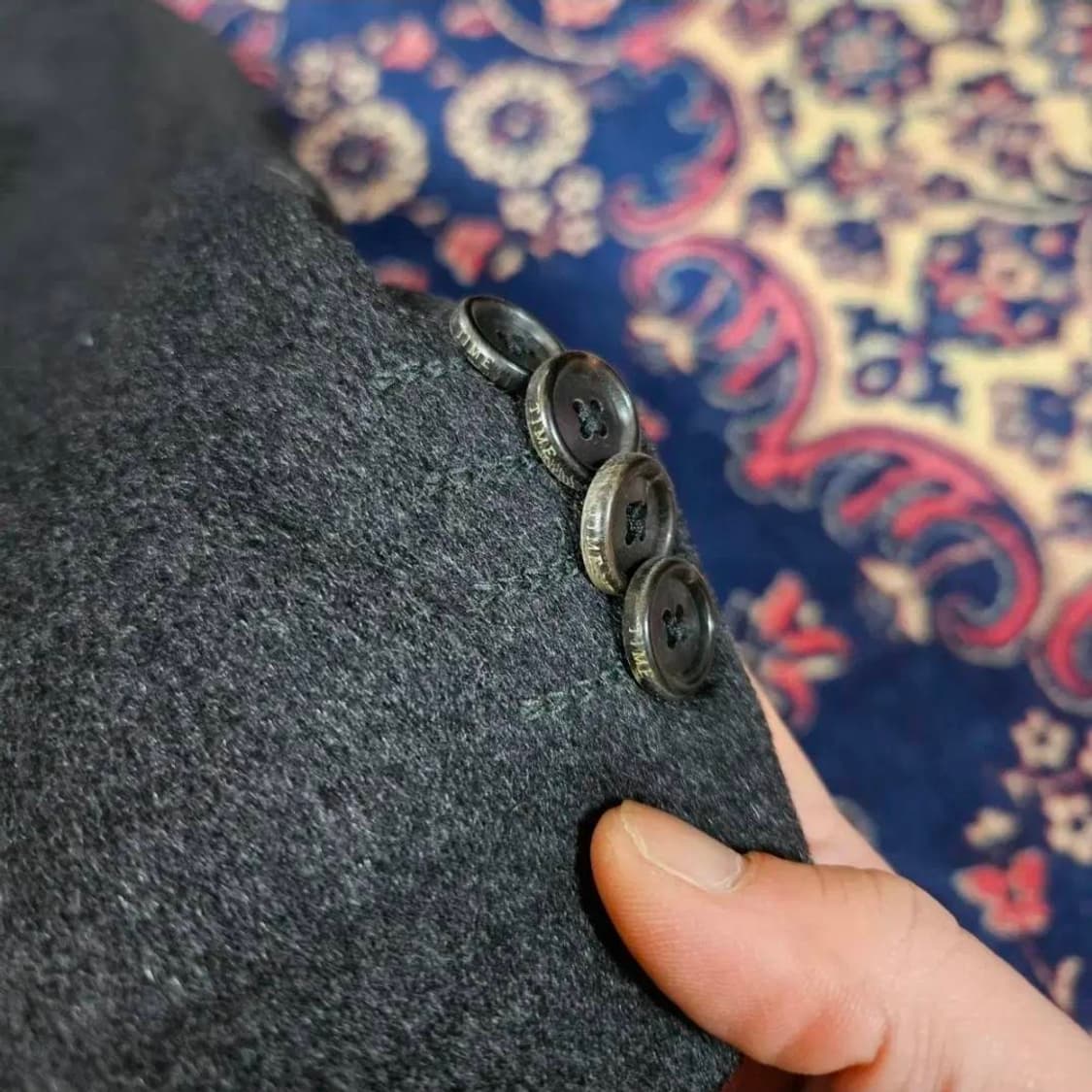 타임옴므(TIME) 캐시미어 95% 차콜 블레이져 100-105 상품이미지5