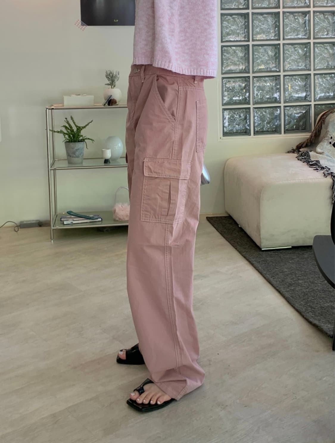 인더모드 inthemode 스티치 카고 코튼팬츠 상품이미지6