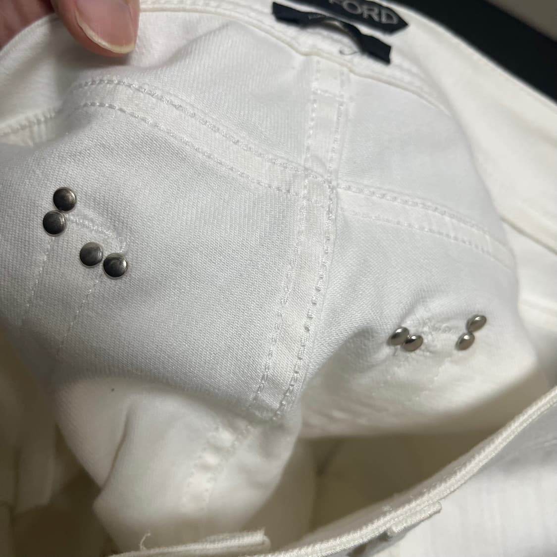 정품 32) 톰포드 스키니 슬림 사이드 지퍼 화이트 진 데님 상품이미지6