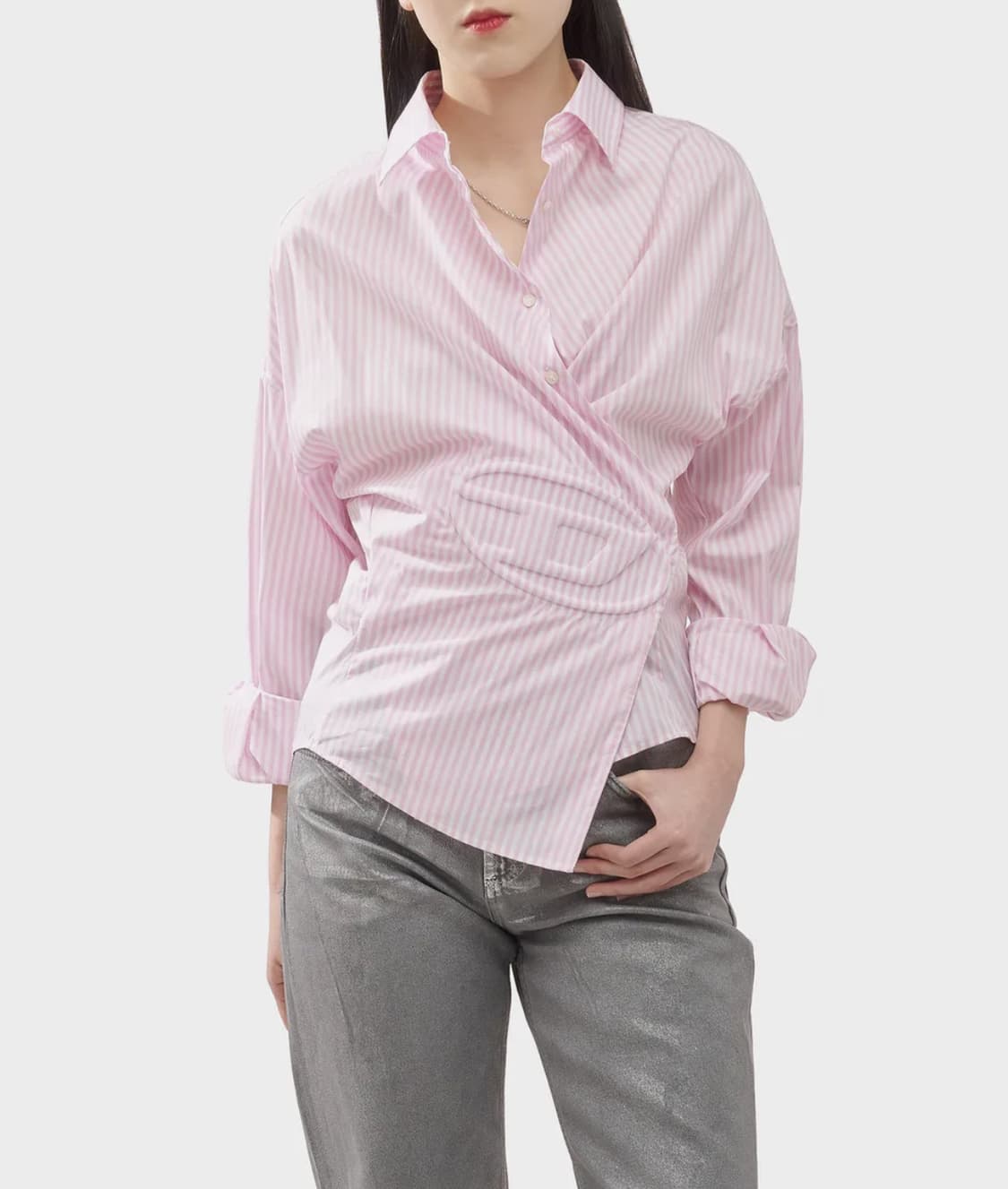 디젤 시즈 셔츠 핑크 상품이미지1