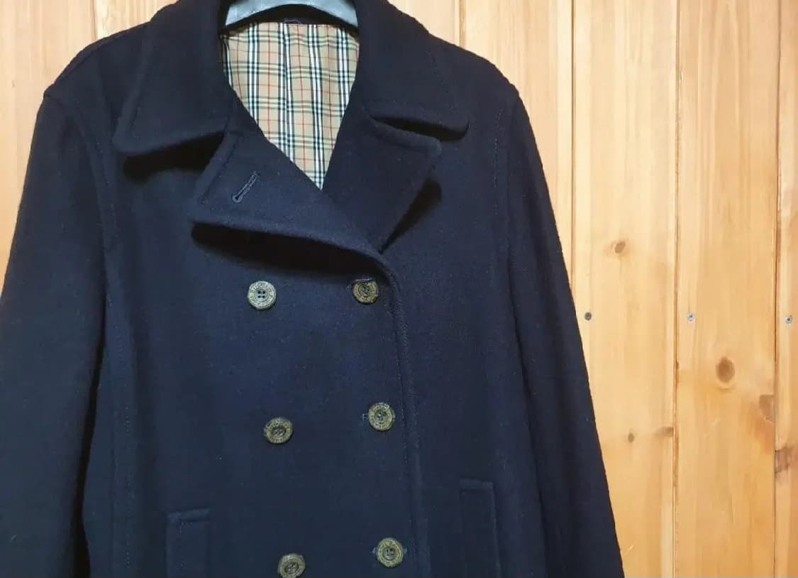 vtg 버버리 블루라벨 모직 자켓 55 피자켓 반코트 상품이미지2