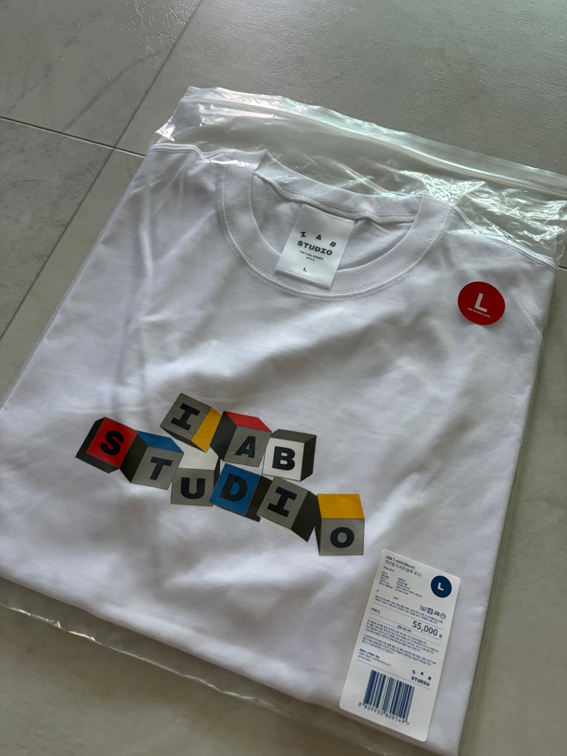 아이앱 스튜디오 티셔츠 블록 화이트 상품이미지3