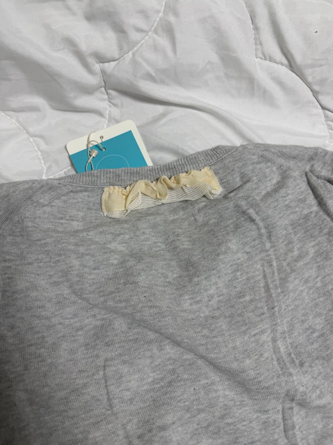 (새상품)tannat 타낫 베이직 라운드 가디건 그레이 상품이미지7