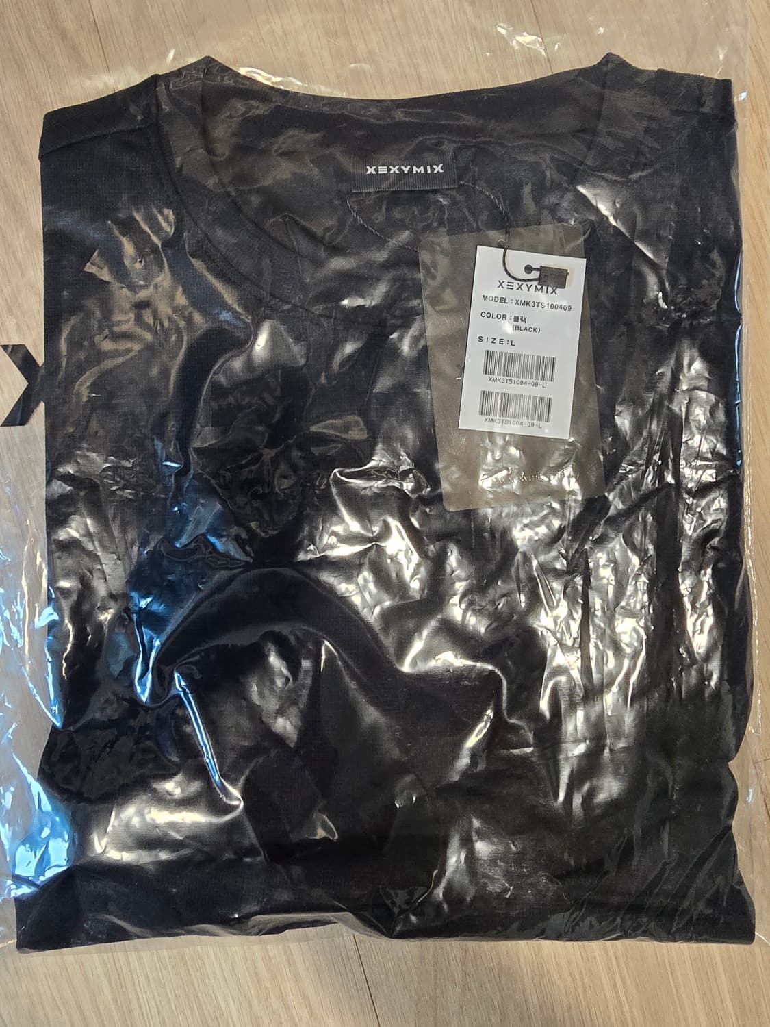젝시믹스 에어와플 메쉬 맨즈 숏슬리브 블랙 L 새것 팝니다 상품이미지1