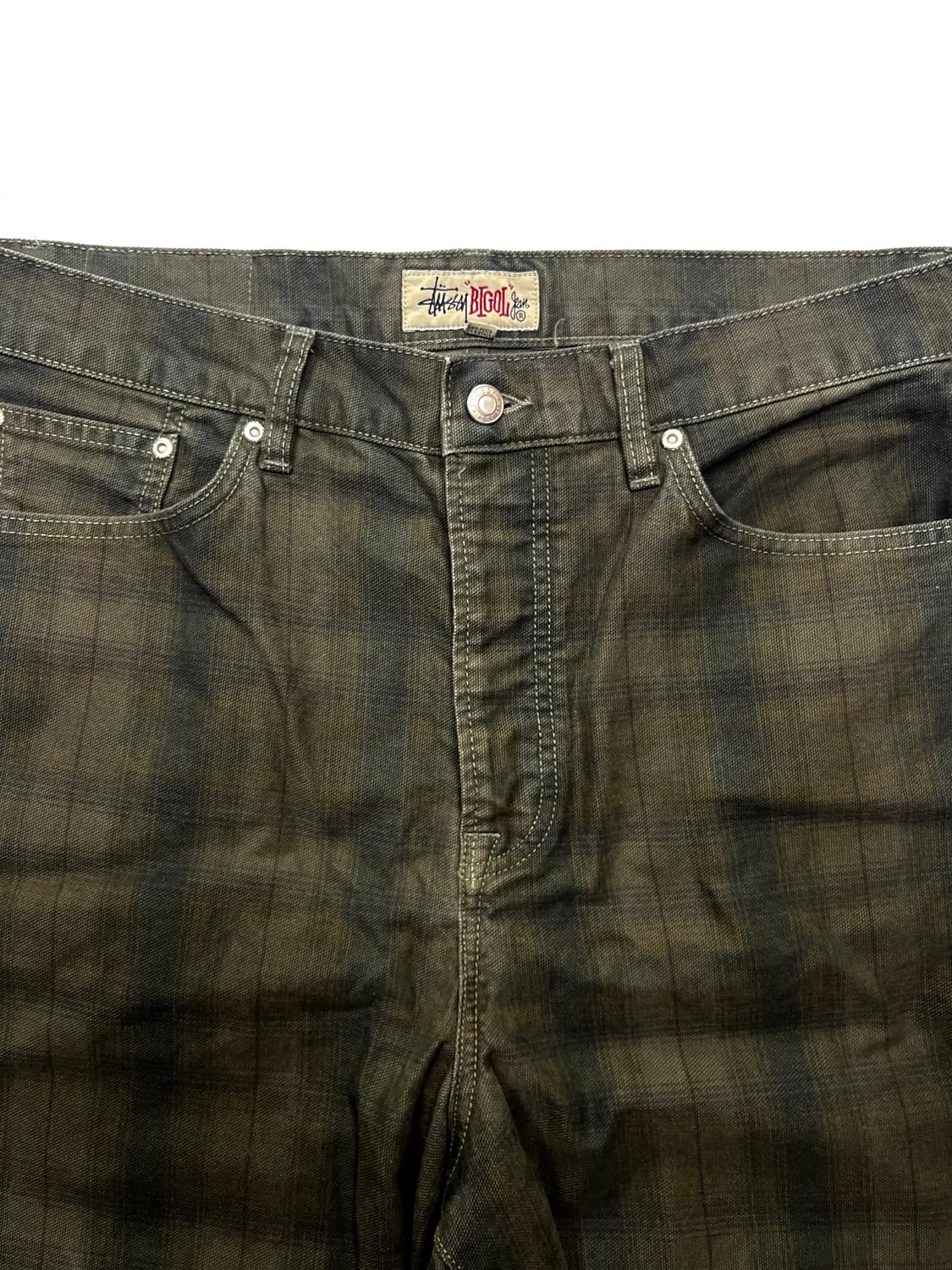 스투시 캔버스 플레이드 빅 올 쇼츠 상품이미지3