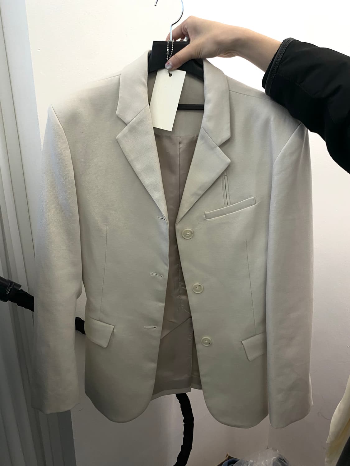 프레클 아이보리 코튼 자켓 셋업 상품이미지1