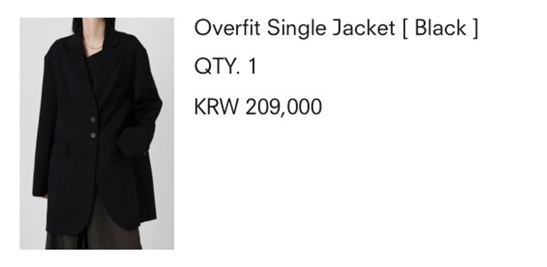 TREEMINGBIRD 블랙 블레이저 오버핏 자켓 상품이미지6