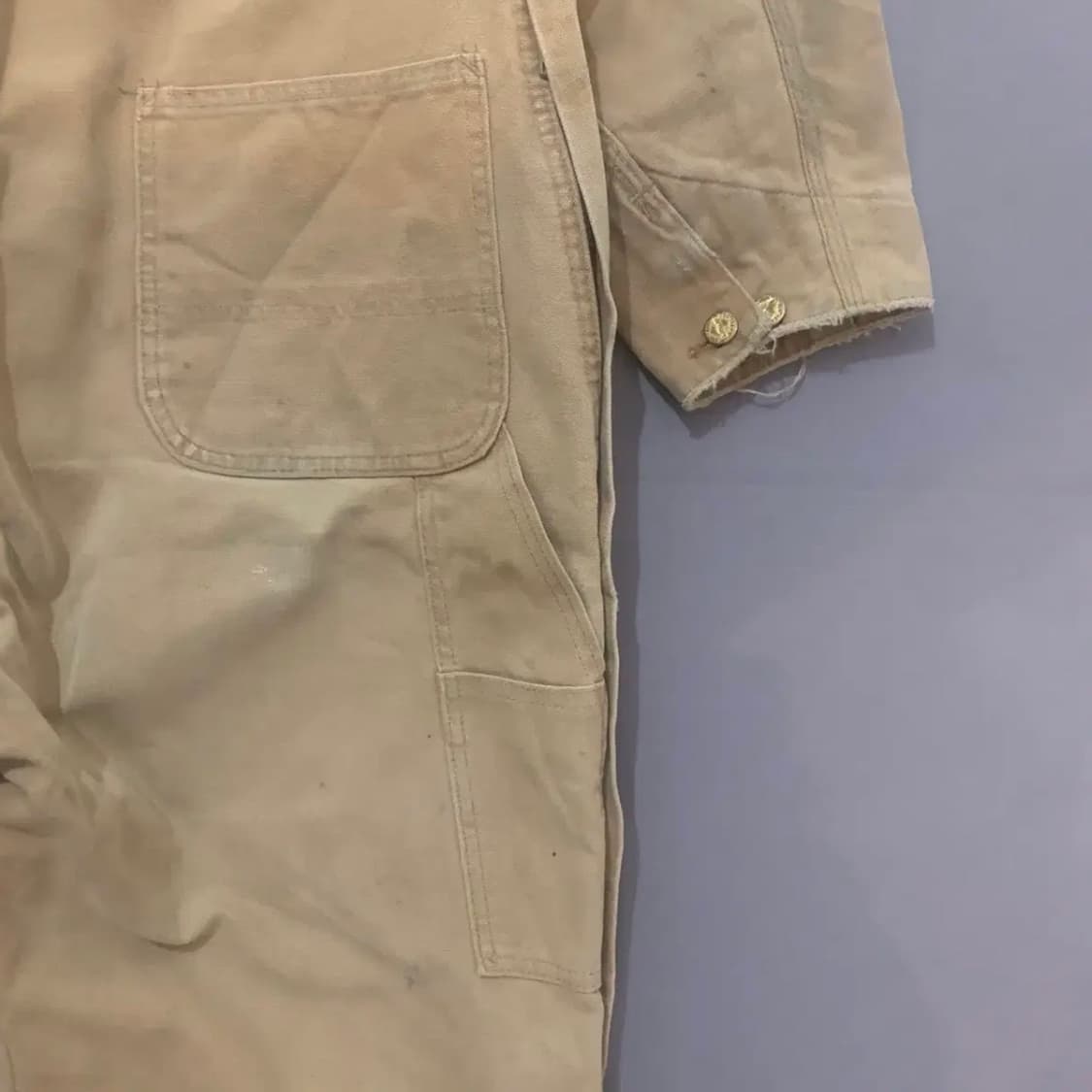 XL CARHARTT 칼하트 100주년 80s 빈티지 덕 커버 점프수트 상품이미지7