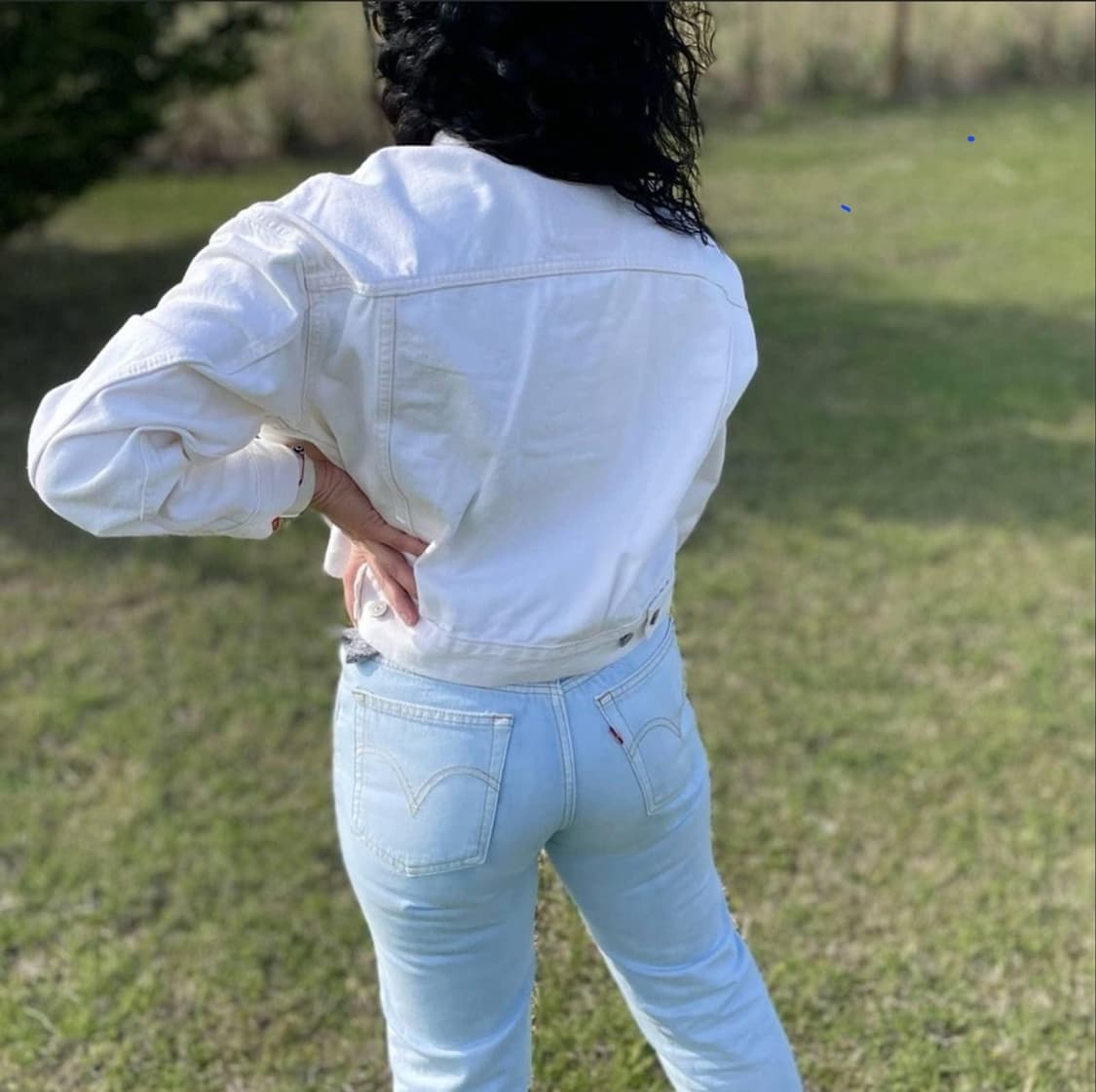 리바이스 오버사이즈 크롭 데님자켓 xs 상품이미지3