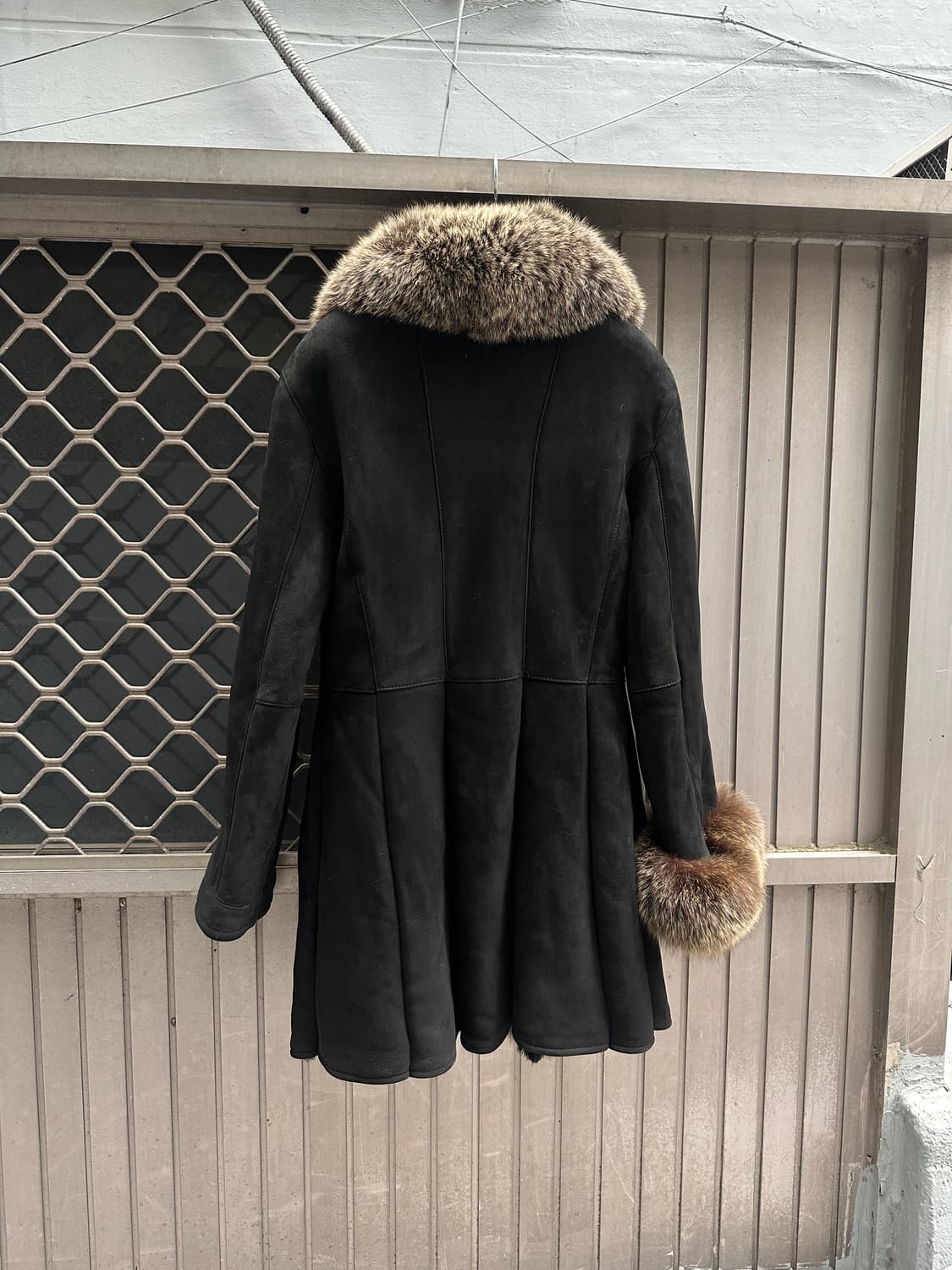 REAL fur trimming lambs leather coat 상품이미지4