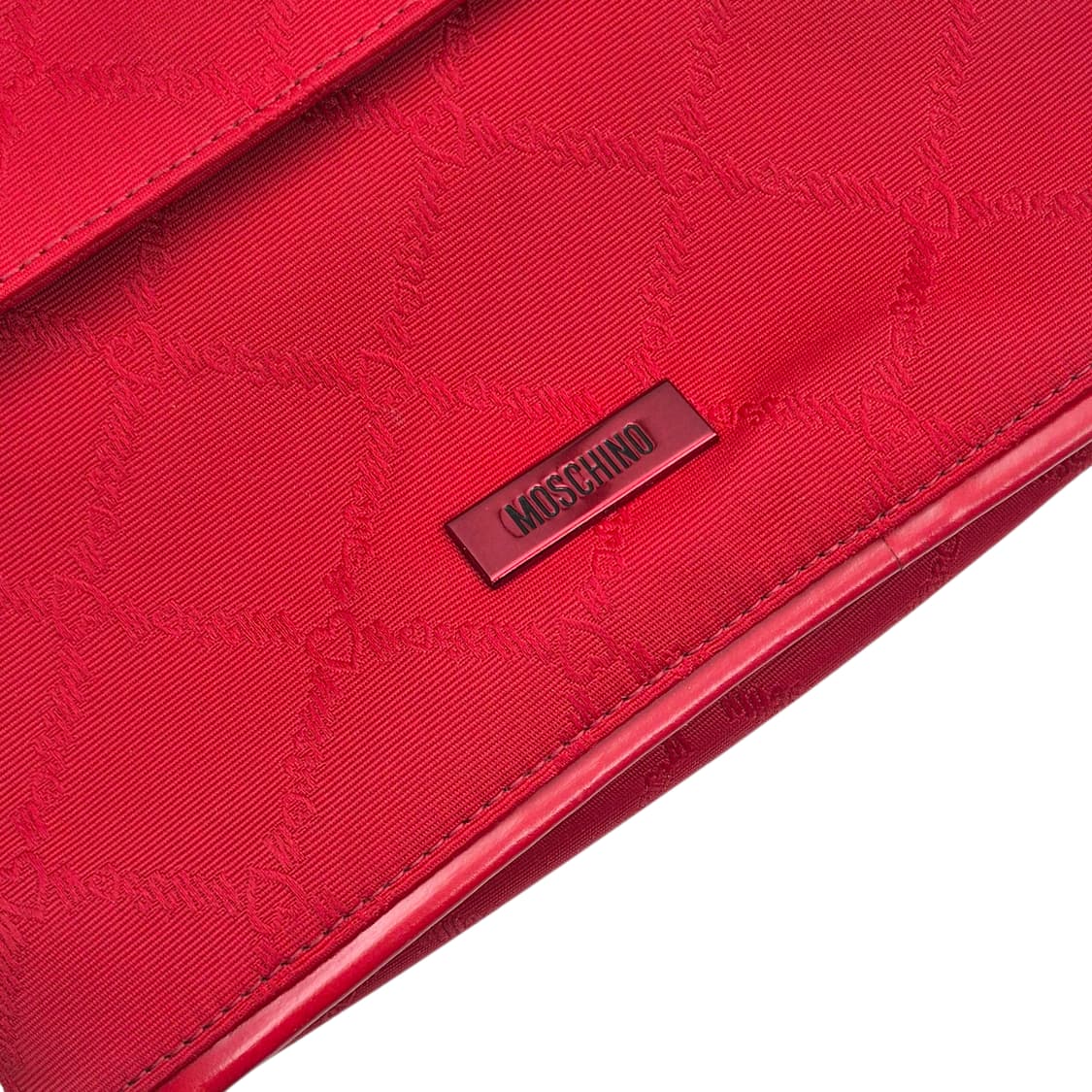 00s 러브 모스키노 나일론 레더 하트 핸드백 상품이미지3