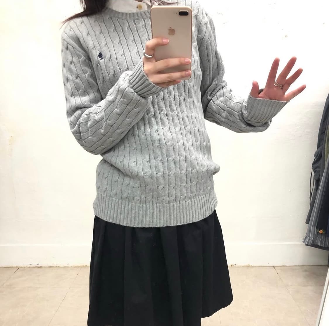 [새상품] 폴로 케이블 니트 상품이미지1